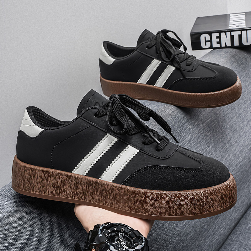 Men'S Shoes Hey Dude - Men's Unisex Black and White Thick-soled