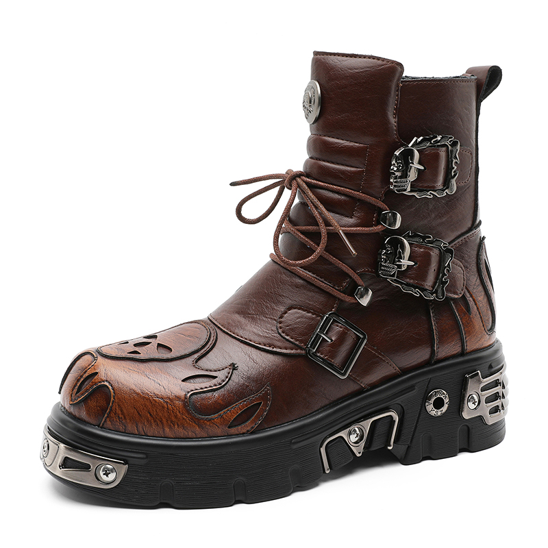 Punk Style Retro Cool Skull Fl - Men'S Shoes Increase Height review and price