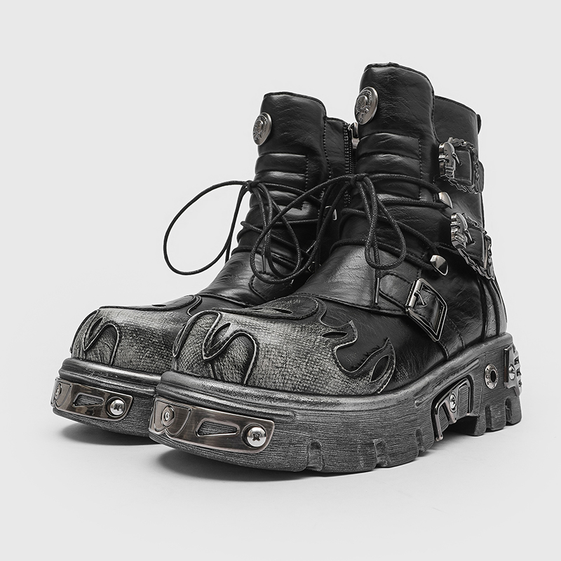Punk Style Retro Cool Skull Fl - Men'S Shoes Increase Height review and price