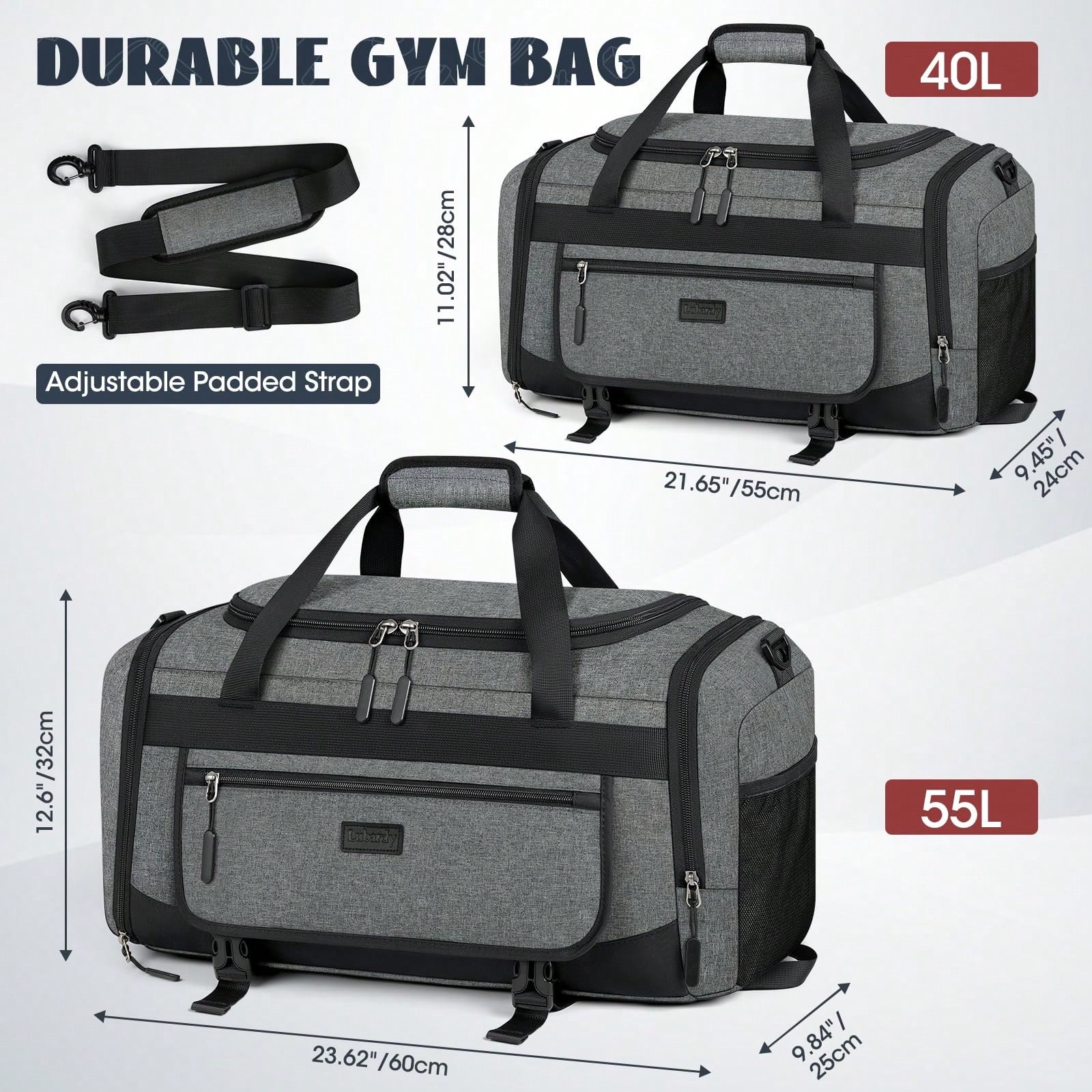 55L Sports Gym Duffel Bag For  - Men'S Shoes Water Resistant review and price